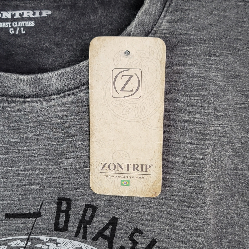 ZONTRIP Rio De Janeiro Brazil Stone Washed Soft T-shirt NWT Unworn Men's Size L - Picture 3 of 13